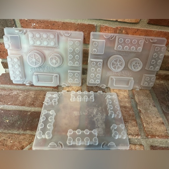 Jell-O Other - Jell-O Play Building Block Molds 3 Piece Clear Multiple Uses Wheels Couch Blocks